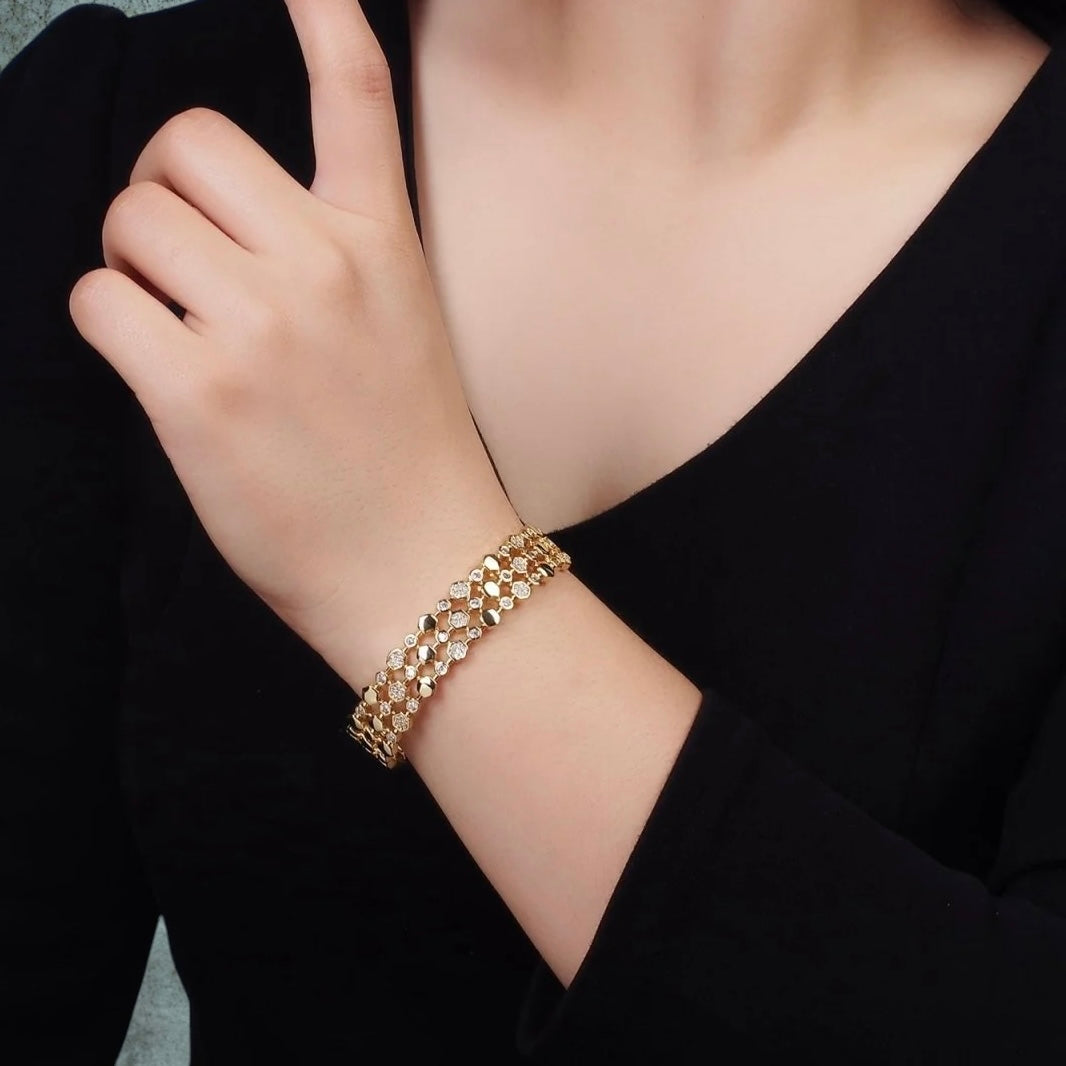 Gavriella Hexogonal Cuff Bracelet