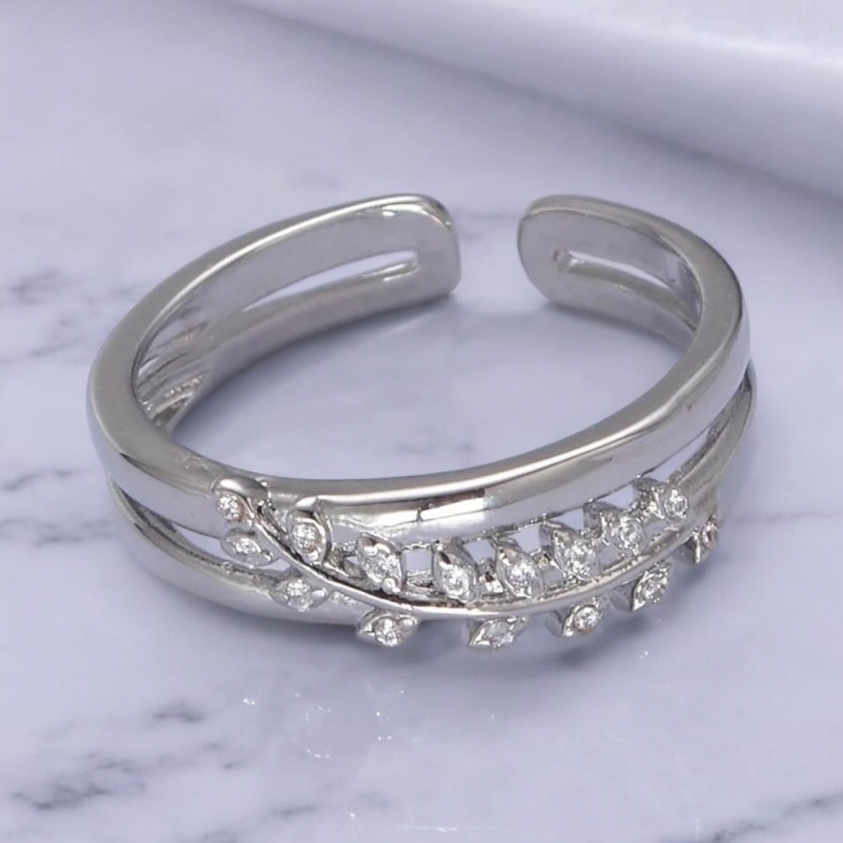 Eva Olive Branch Vine Ring