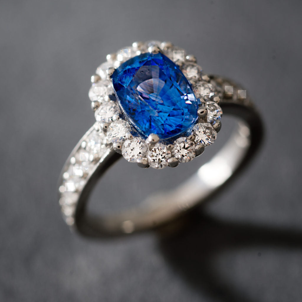 Vintage Blue Brilliance Silver Ring