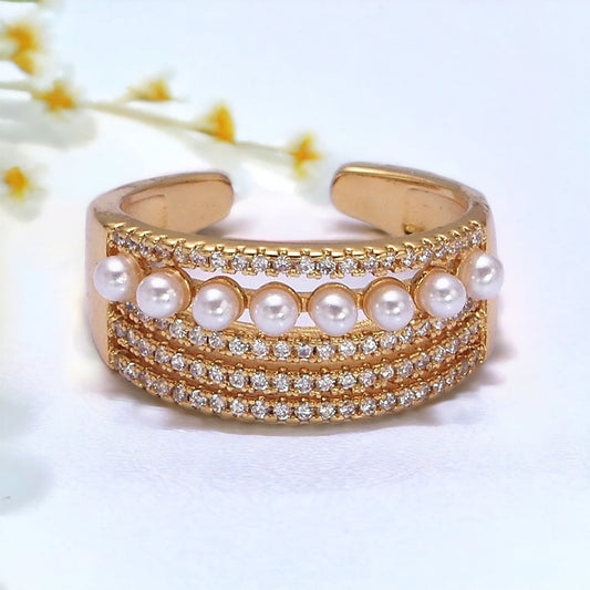 Ghita Lined Ring - Gold or Silver
